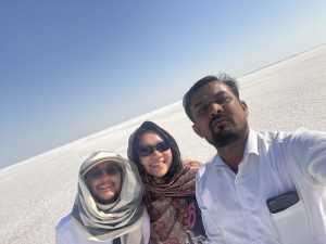 With some road companions at the Great Rann of Kachchh