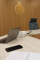 Precisely, in this picture, the logo of Haryana Government is captured