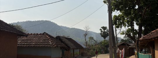 A view of a road in a remote village